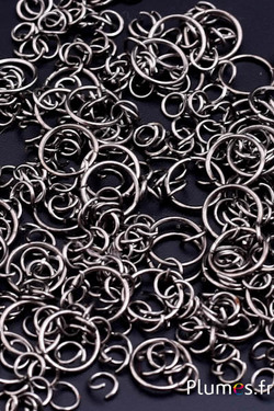 Ring - diam. 10 mm - silbern schwarz